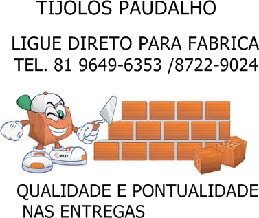 PROMOÇÃO DE TIJOLOS EM JABOATÃO DOS GUARARAPES
